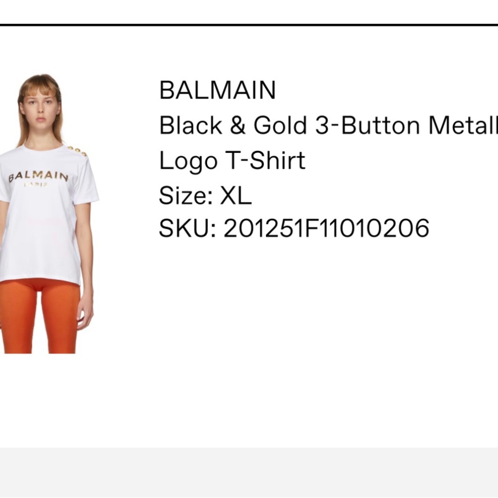 Balmain 3 button Tshirt